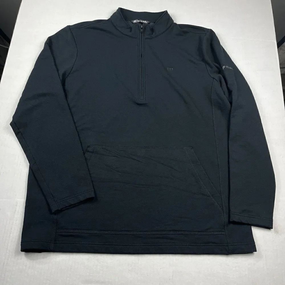 Travis Mathew Mens 1/2 Zip Sweater Blue Long Sleeve Pullover Jacket XXL 2XL